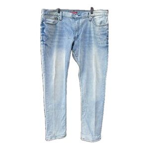 Guess Men's Light Blue Jeans Medium Rise Skinny Scotch Fit 40 X 30